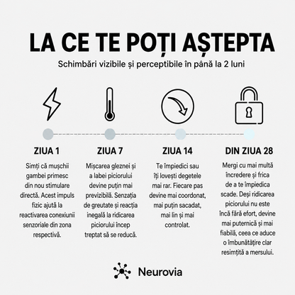 1+1 GRATIS AZI - Neurovia™ Tratament EMS pentru picioare umflate, grele sau slăbite – utilizare confortabilă acasă
