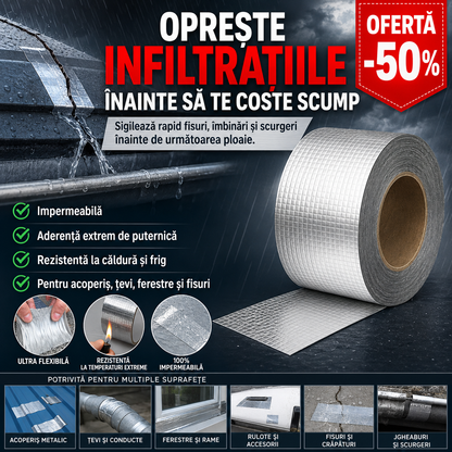 MaxFixer™ – Bandă de Etanșare Ultra Rezistentă | Sigilează, Repară și Protejează Rapid Orice Suprafață | Impermeabilă, Flexibilă și Rezistentă la Temperatură