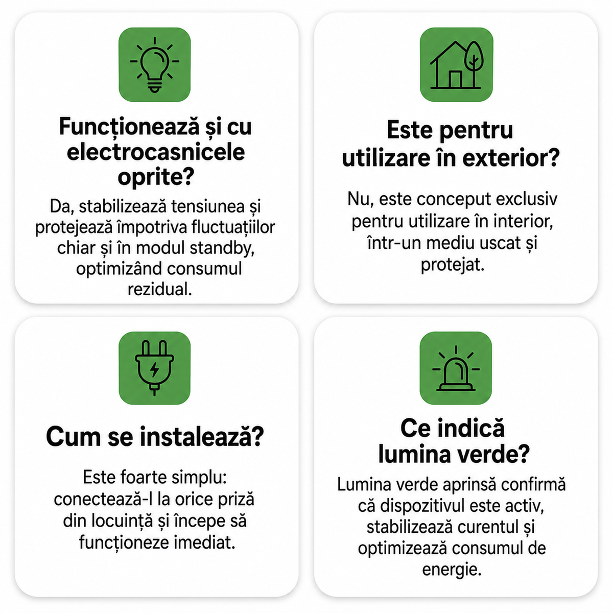 1+1 GRATIS | EcoVolt™ – Reduce fluctuațiile de tensiune și te ajută să economisești la factura de curent. Fără întreținere.