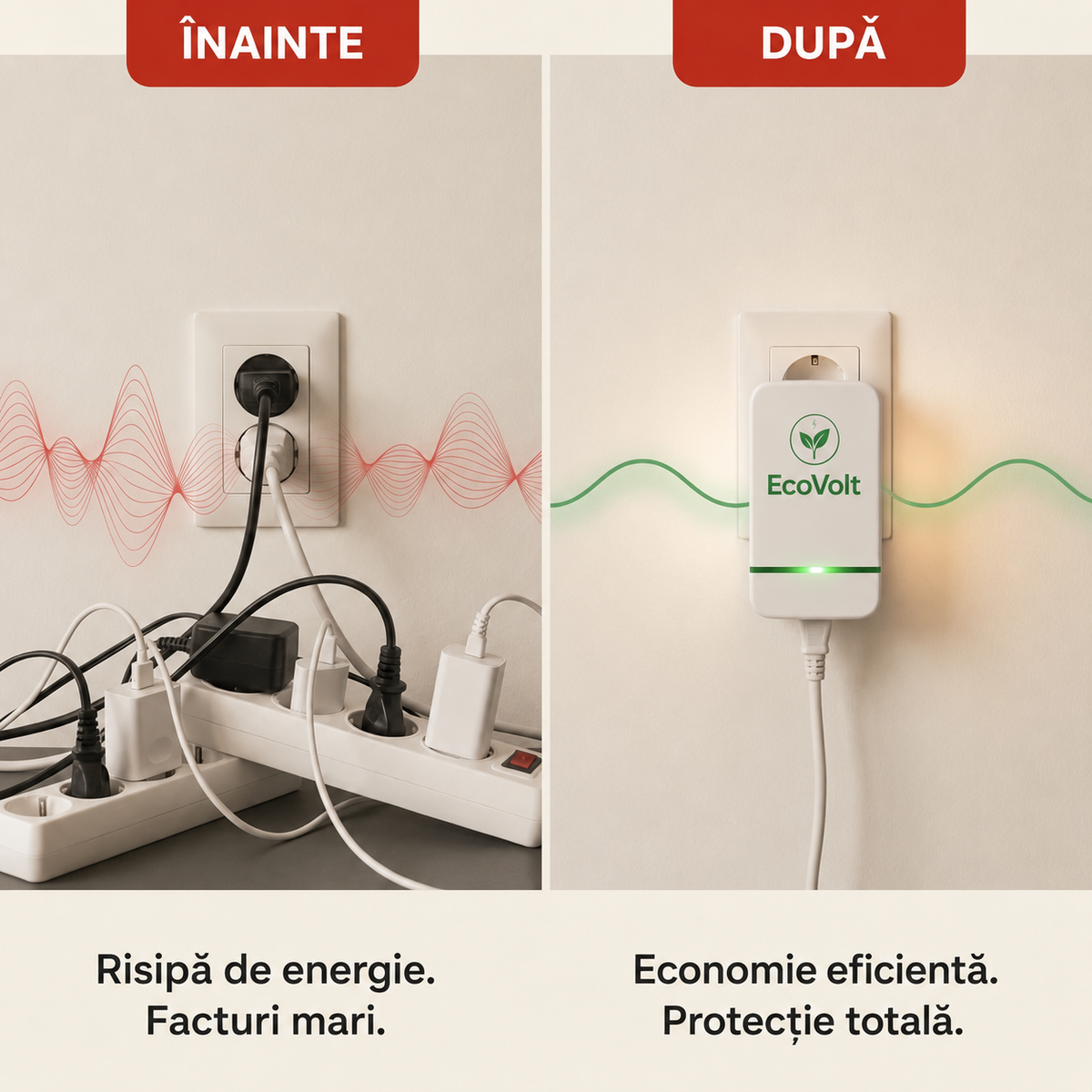 1+1 GRATIS | EcoVolt™ – Reduce fluctuațiile de tensiune și te ajută să economisești la factura de curent. Fără întreținere.
