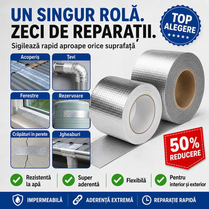 MaxFixer™ – Bandă de Etanșare Ultra Rezistentă | Sigilează, Repară și Protejează Rapid Orice Suprafață | Impermeabilă, Flexibilă și Rezistentă la Temperatură