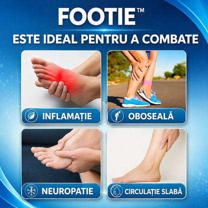 1+1 GRATIS | EMS Footie® – Masajer pentru picioare cu 8 moduri și 19 niveluri de intensitate, creat pentru a calma oboseala, durerile și umflarea picioarelor, ca să te bucuri de odihna pe care o meriți după o zi lungă