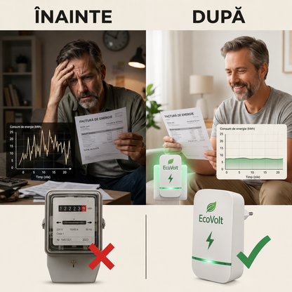 1+1 GRATIS | EcoVolt™ – Reduce fluctuațiile de tensiune și te ajută să economisești la factura de curent. Fără întreținere.
