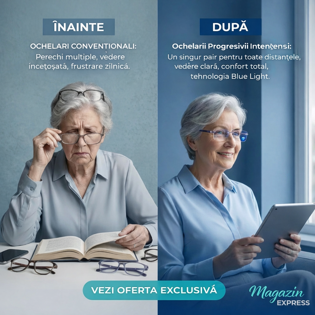 Ochelari Multifuncționali Inteligenți Ray™: Vedere Clară la Apropiere și Distanță într-o singură pereche | Filtru UV și Lumină Albastră + AJÁNDÉK (CADOU) Toc din Piele | 30 Zile Garanție