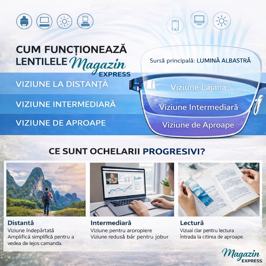 Ochelari Inteligenți RayPro™ 3-în-1: Vedere Perfectă la Orice Distanță | Lentile Auto-Reglabile cu Filtru de Lumină Albastră | Siguranță Maximă la Volan | CADOU Toc din Piele + 30 de Zile Testare Fără Risc