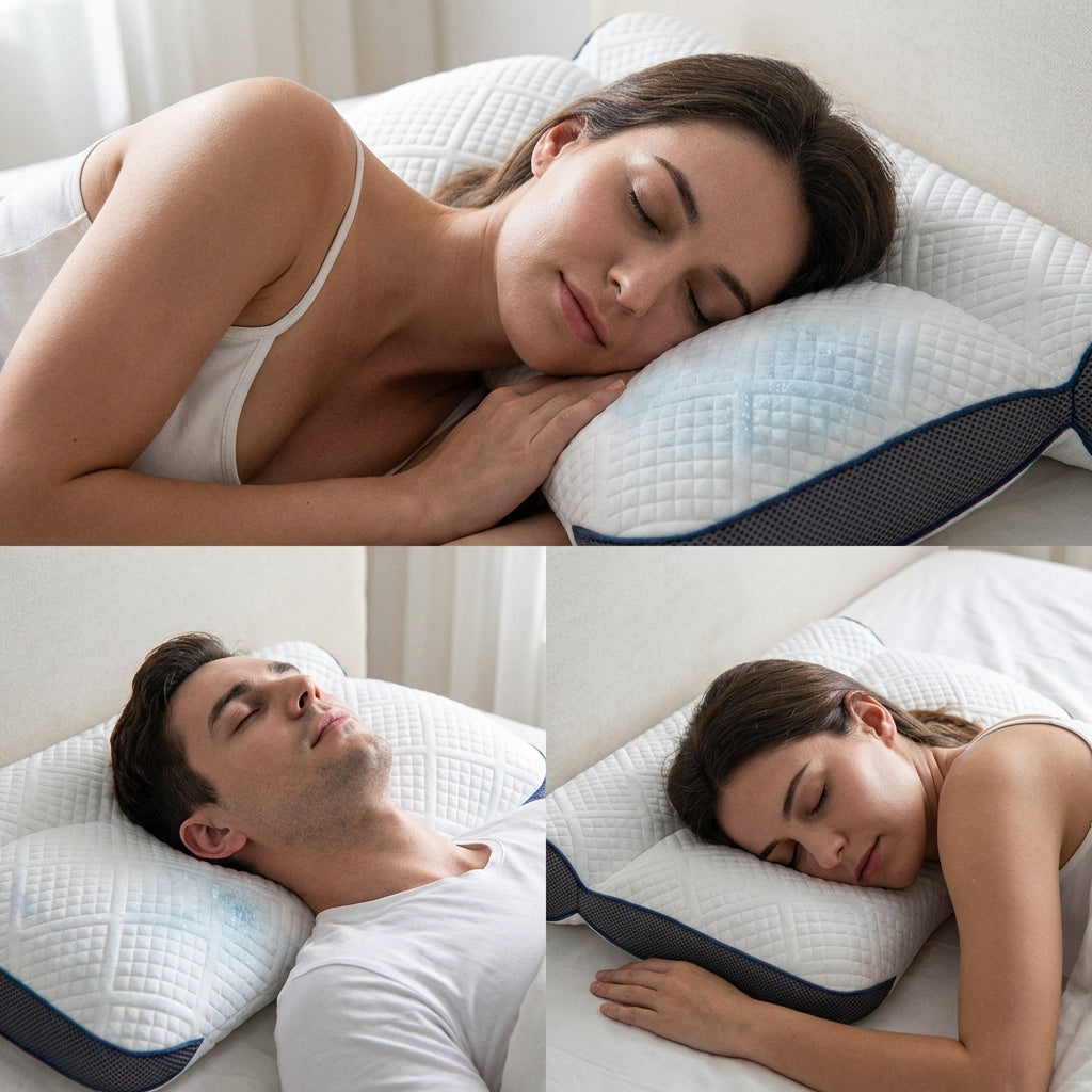 ViscoPro™ - Singura pernă cervicală care se adaptează curburii naturale a gâtului pentru un somn perfect și ameliorarea durerilor. (Include fețe de pernă GRATIS + 30 de nopți de testare)