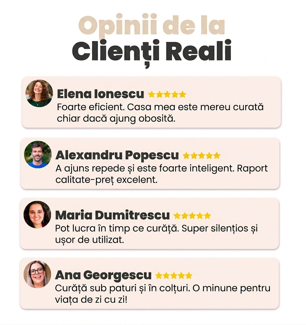 CleanPro™ – Robotul 3-în-1 care îți curăță casa singur: aspiră, mătură și spală automat, ca tu să te bucuri de mai mult timp liber. Curățenie zilnică fără efort! (30 de zile de testare + Garanție 5 ani)